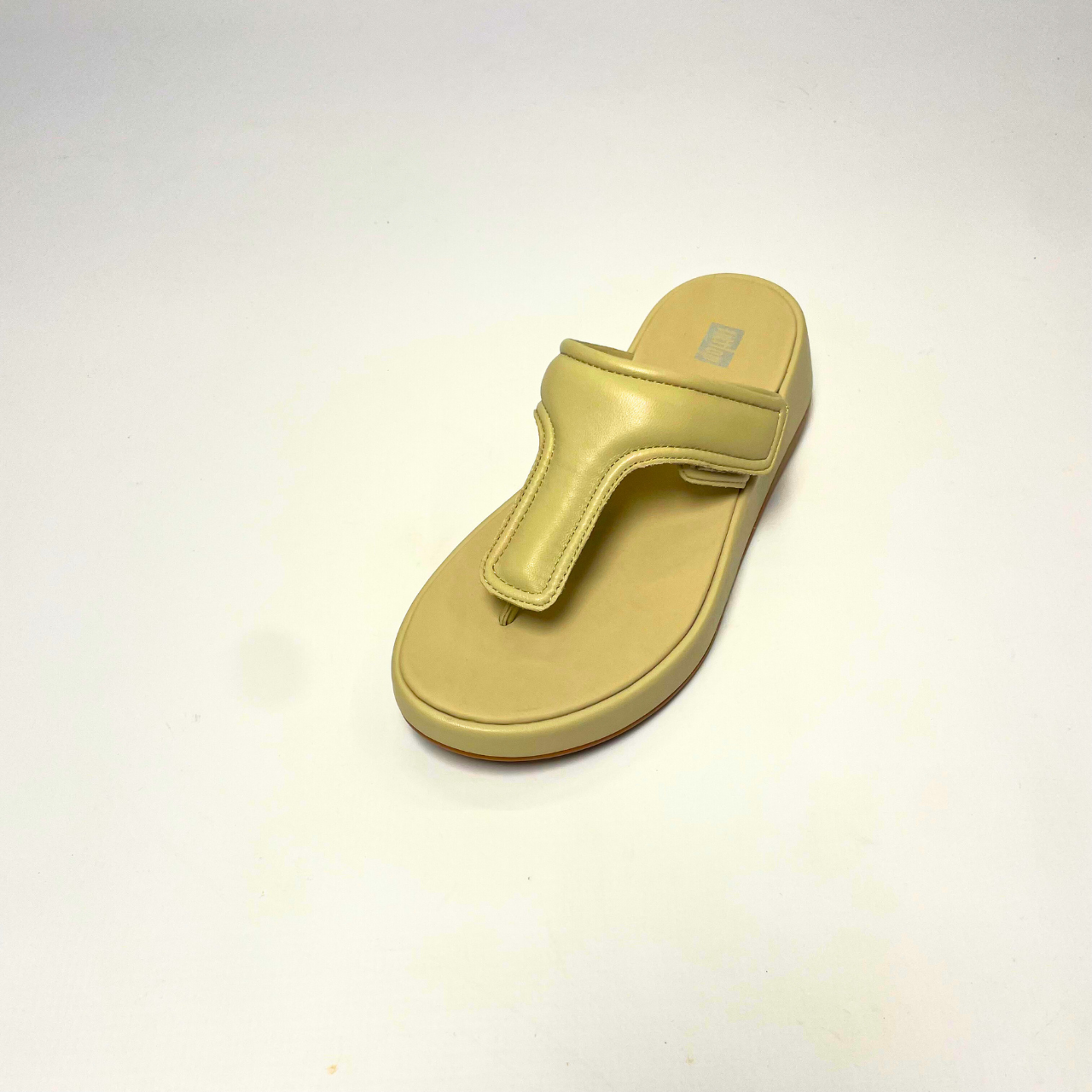 Fitflop F-MODE ADJ.PADDED-LEATHER FLATFORM beige sandal - Image 2