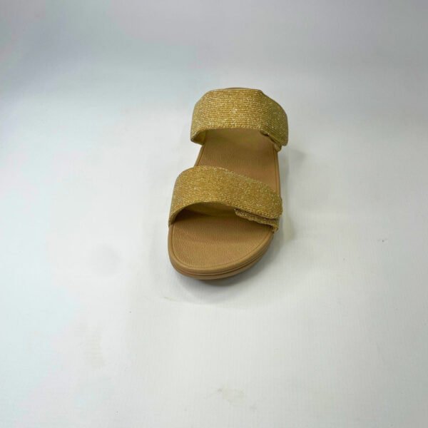 Fitflop LULU ADJUSTABLE SHIMMERLUX beige slides - Image 4