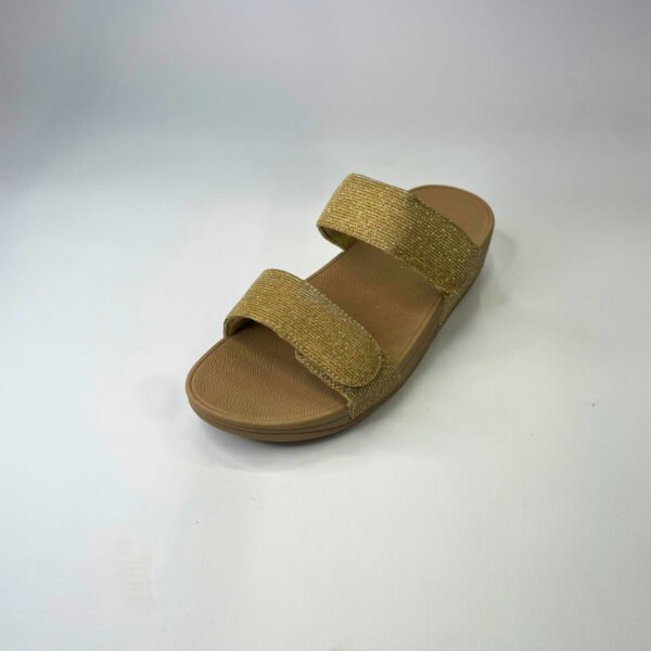 Fitflop LULU ADJUSTABLE SHIMMERLUX beige slides - Image 2