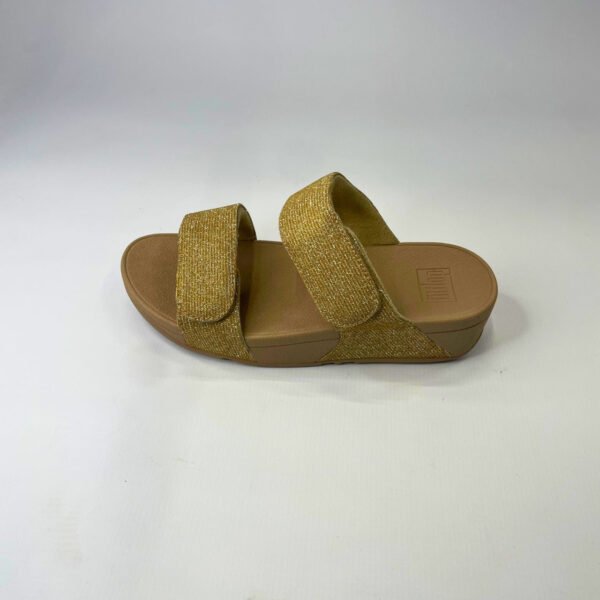 Fitflop LULU ADJUSTABLE SHIMMERLUX beige slides - Image 3