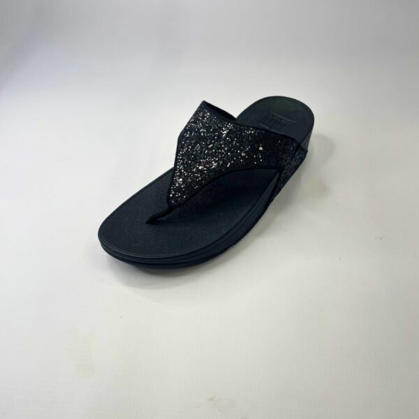 Fitflop LULU GLITTER TOE-THONG black sandal - Image 2