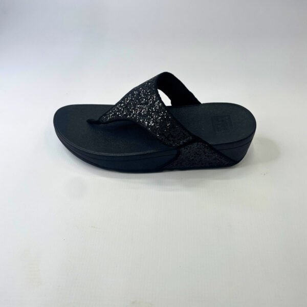 Fitflop LULU GLITTER TOE-THONG black sandal - Image 3