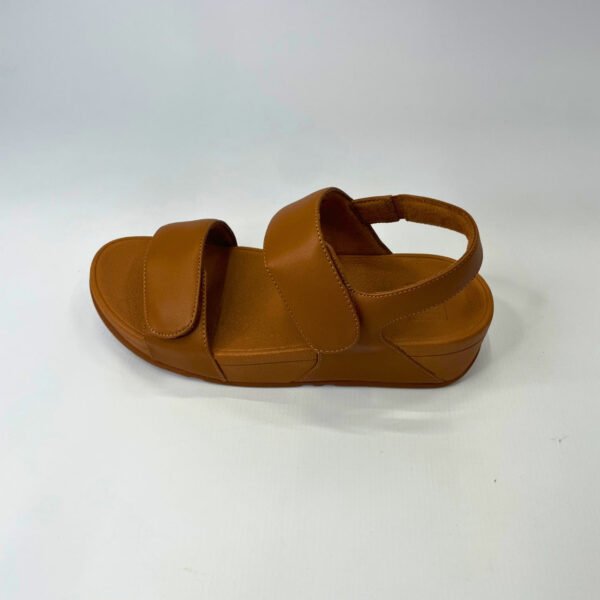 Fitflop LULU ADJUSTABLE LEATHER BACK-STRAP tan sandal - Image 3