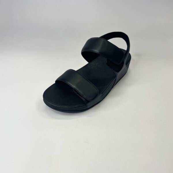 Fitflop LULU ADJUSTABLE LEATHER BACK-STRAP black sandal - Image 2