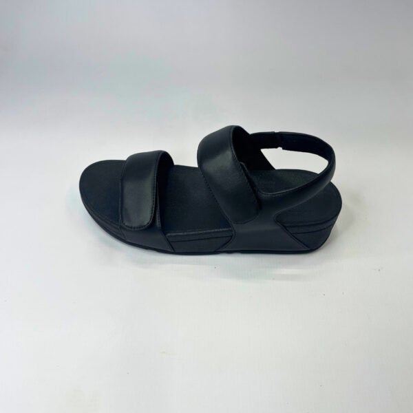 Fitflop LULU ADJUSTABLE LEATHER BACK-STRAP black sandal - Image 3