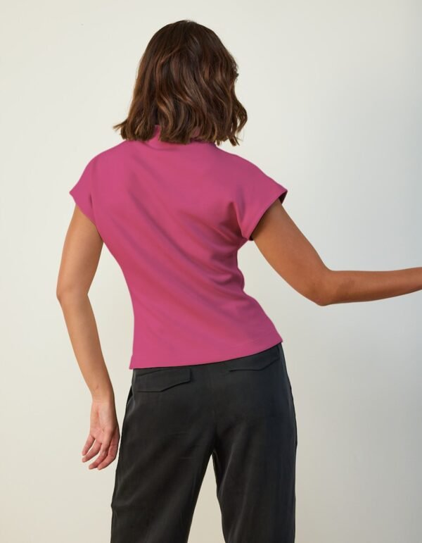 Cap Sleeve Mock Neck Top - Image 4