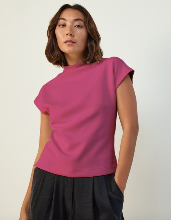 Cap Sleeve Mock Neck Top - Image 2