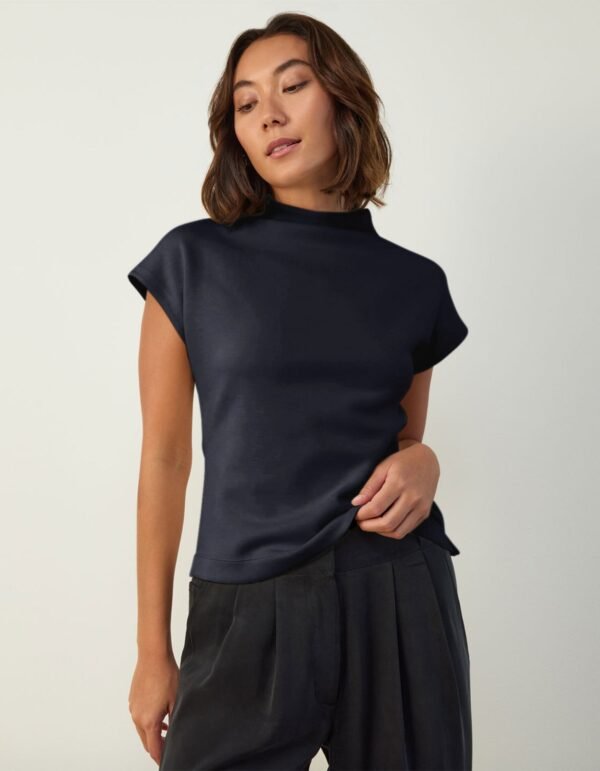 Cap Sleeve Mock Neck Top - Image 2