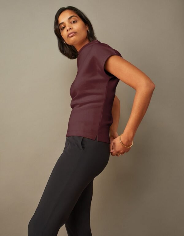 Cap Sleeve Mock Neck Top - Image 6