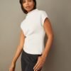 Cap Sleeve Mock Neck Top - Image 2
