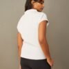 Cap Sleeve Mock Neck Top - Image 5
