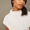 Cap Sleeve Mock Neck Top - Image 3