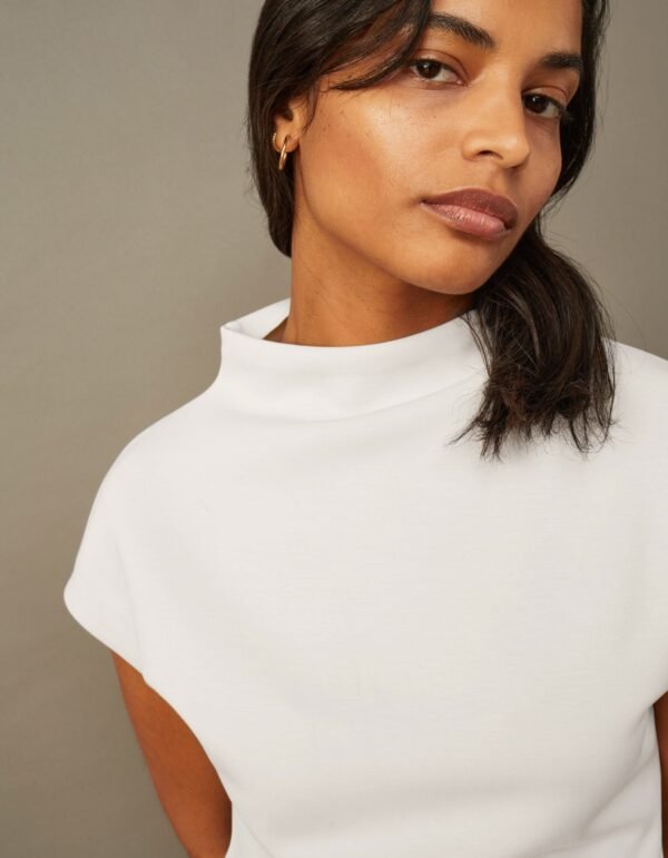 Cap Sleeve Mock Neck Top - Image 3