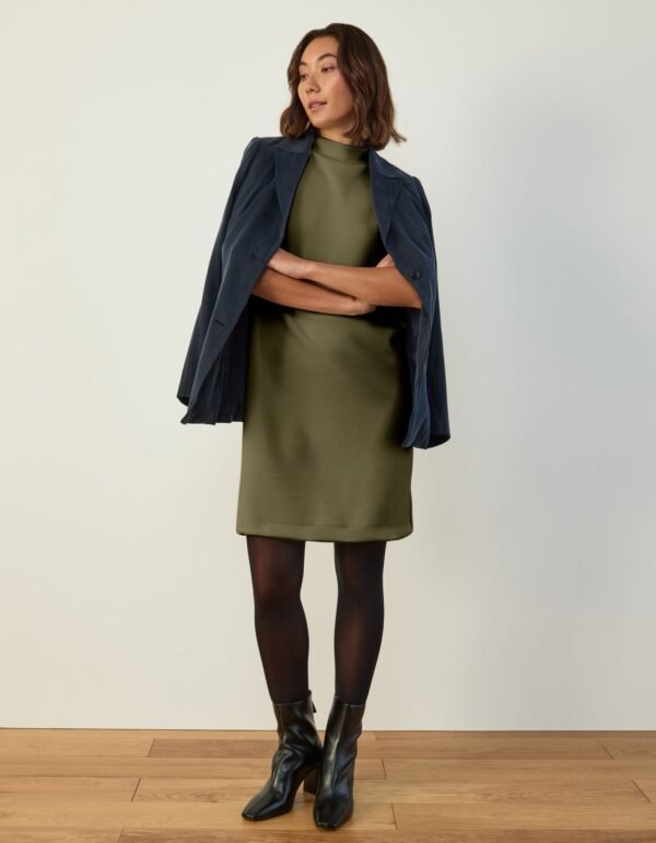 Mock Neck Shift Dress - Image 3