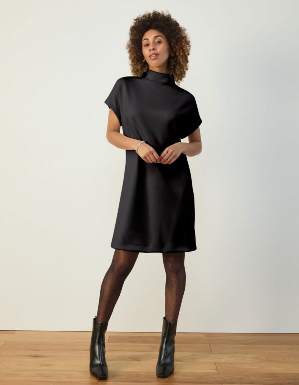 Mock Neck Shift Dress - Image 4
