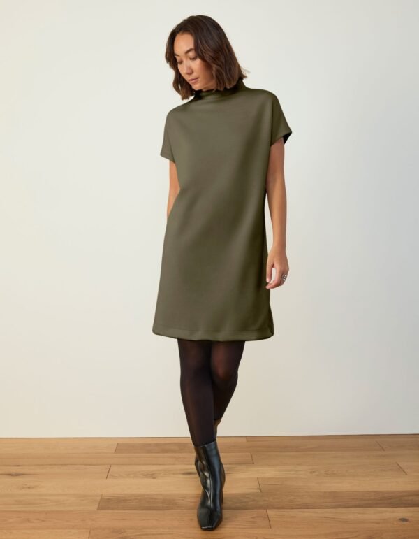 Mock Neck Shift Dress - Image 4