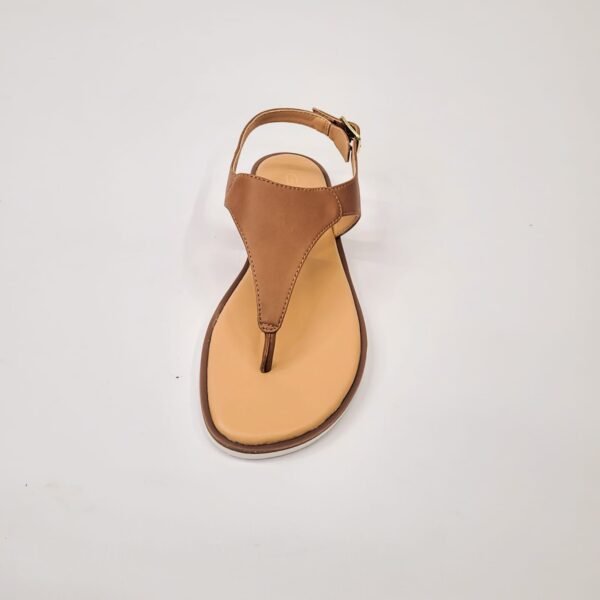 Gia leather tan toe thong sandal - Image 4