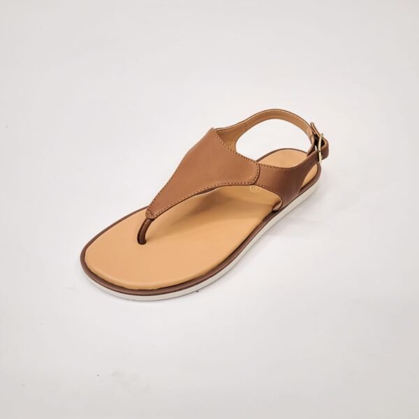 Gia leather tan toe thong sandal - Image 2