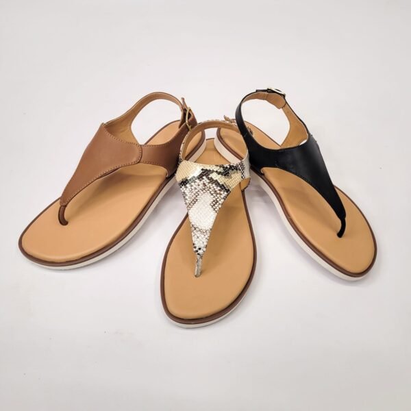 Gia leather tan toe thong sandal - Image 5