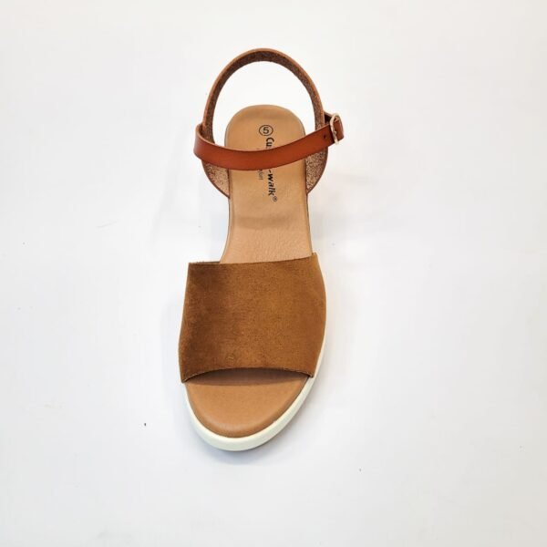 Cushion-walk brown/tan ankle strap wedge - Image 4