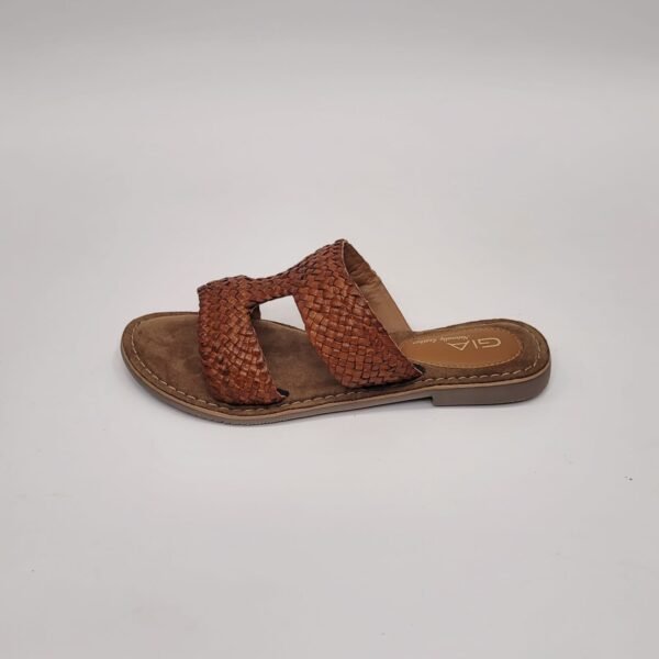 Gia leather tan weave over the toe sandal - Image 3