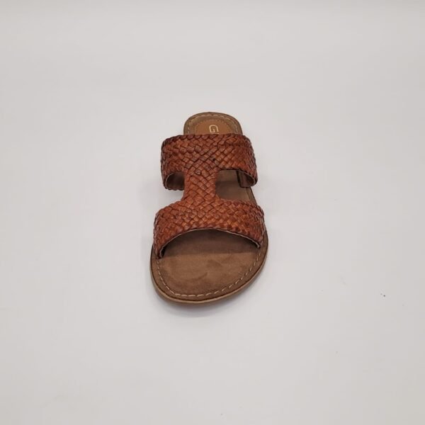 Gia leather tan weave over the toe sandal - Image 4