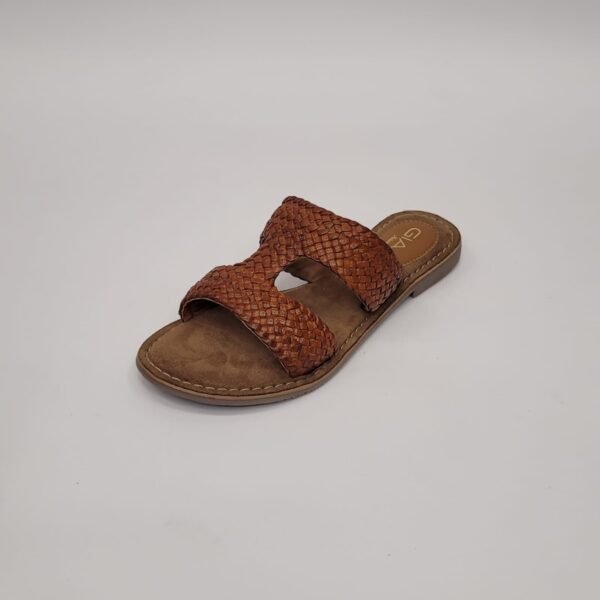 Gia leather tan weave over the toe sandal - Image 2